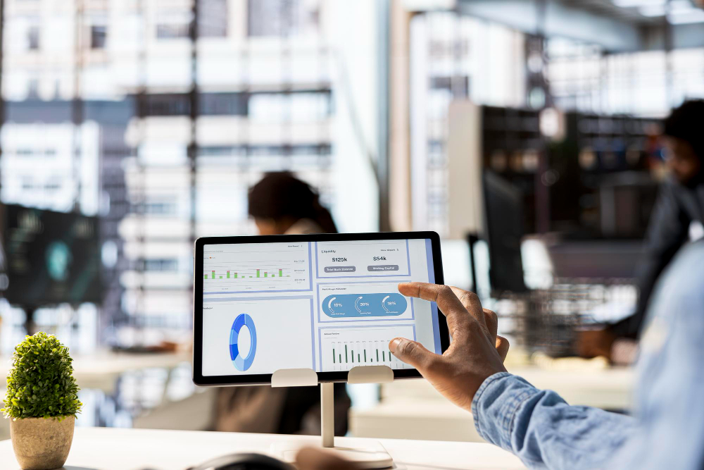 ERP dashboard showing supply chain optimization metrics